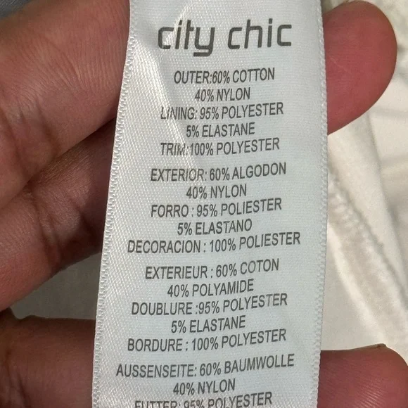 City Chic Sweet Love Lace Faux Wrap Mini Dress - Ivory | Size XL/22 - Picture 16 of 16